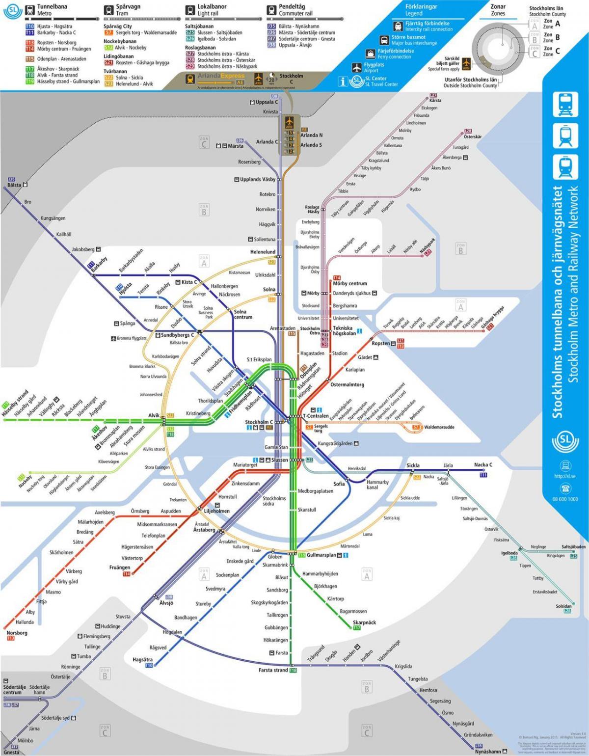 public transport map Stockholm