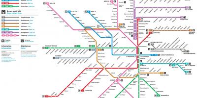 Metro map in Stockholm