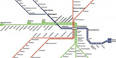 T central Stockholm map