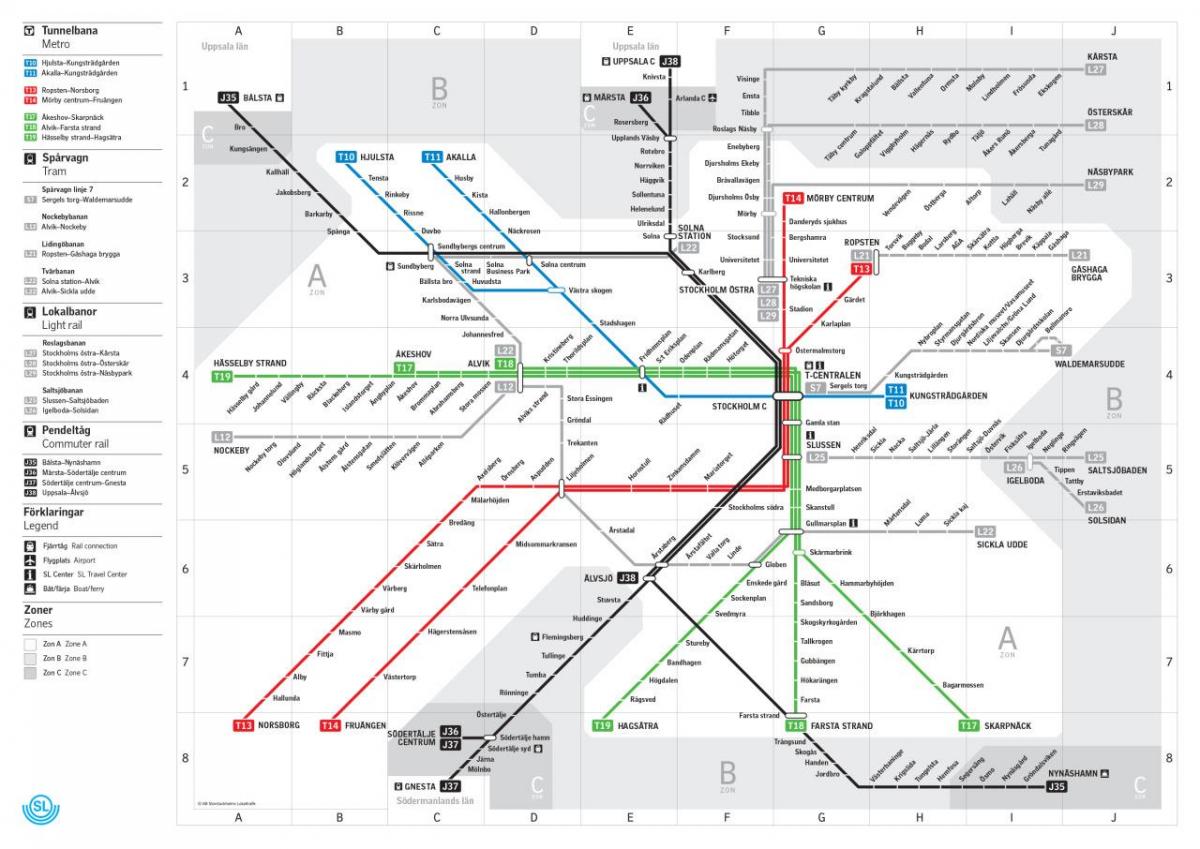 map of sl metro