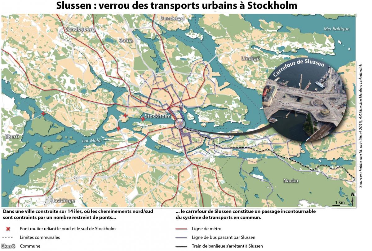map of slussen Stockholm
