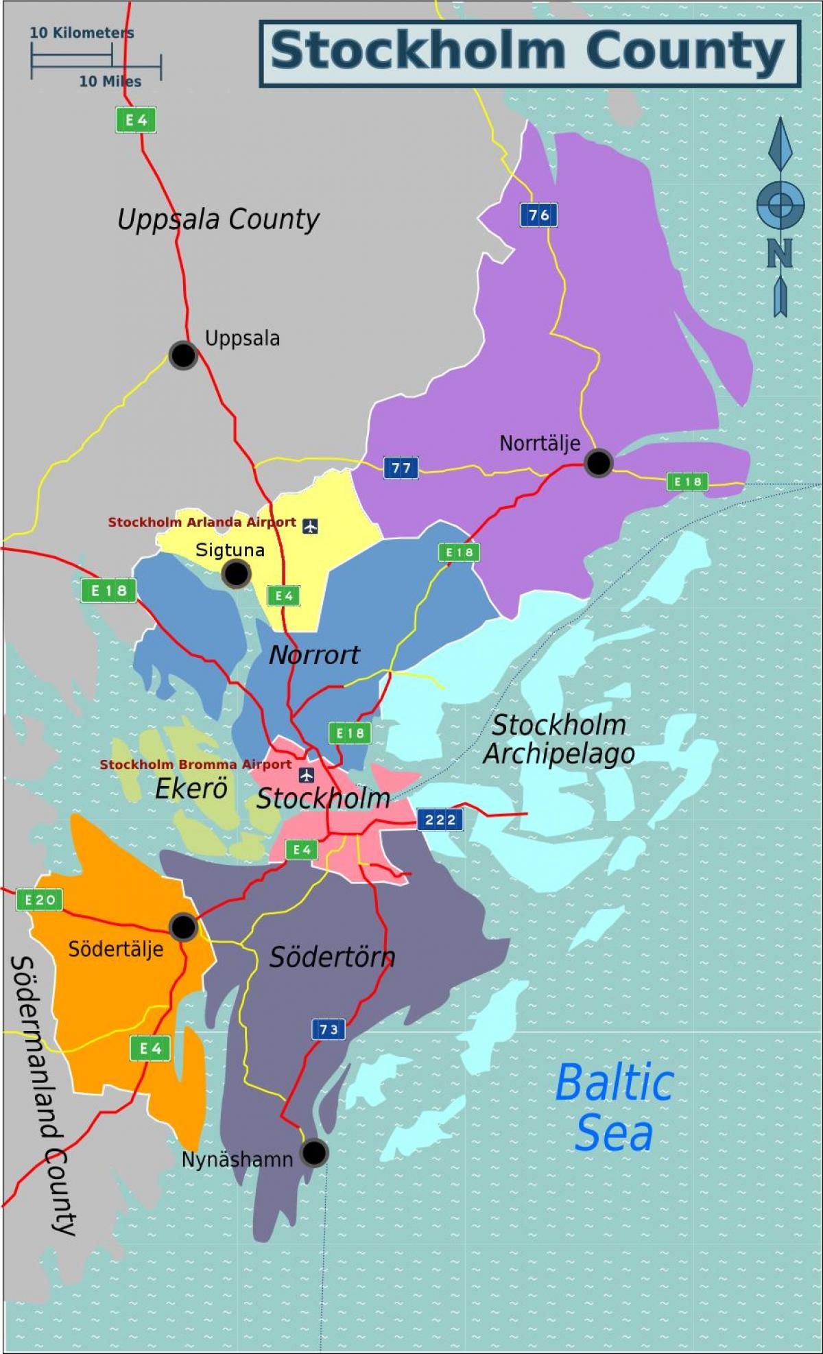 map of Stockholm Sweden area