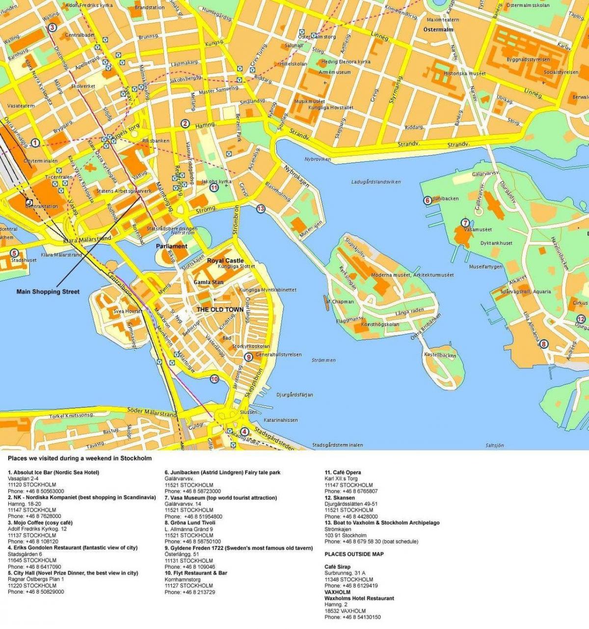 map of Stockholm cruise terminal