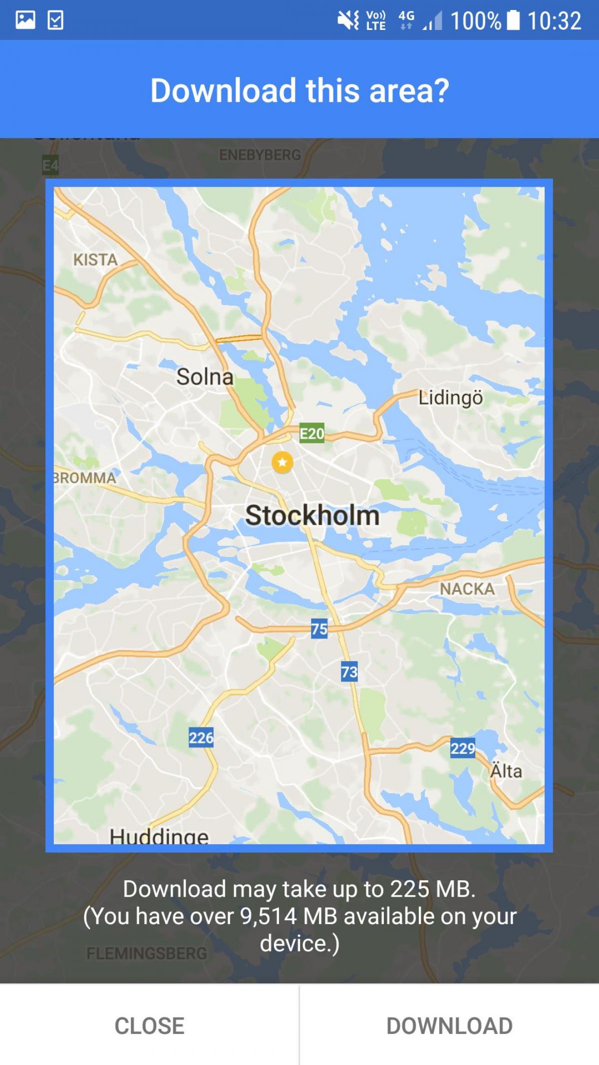 offline map Stockholm