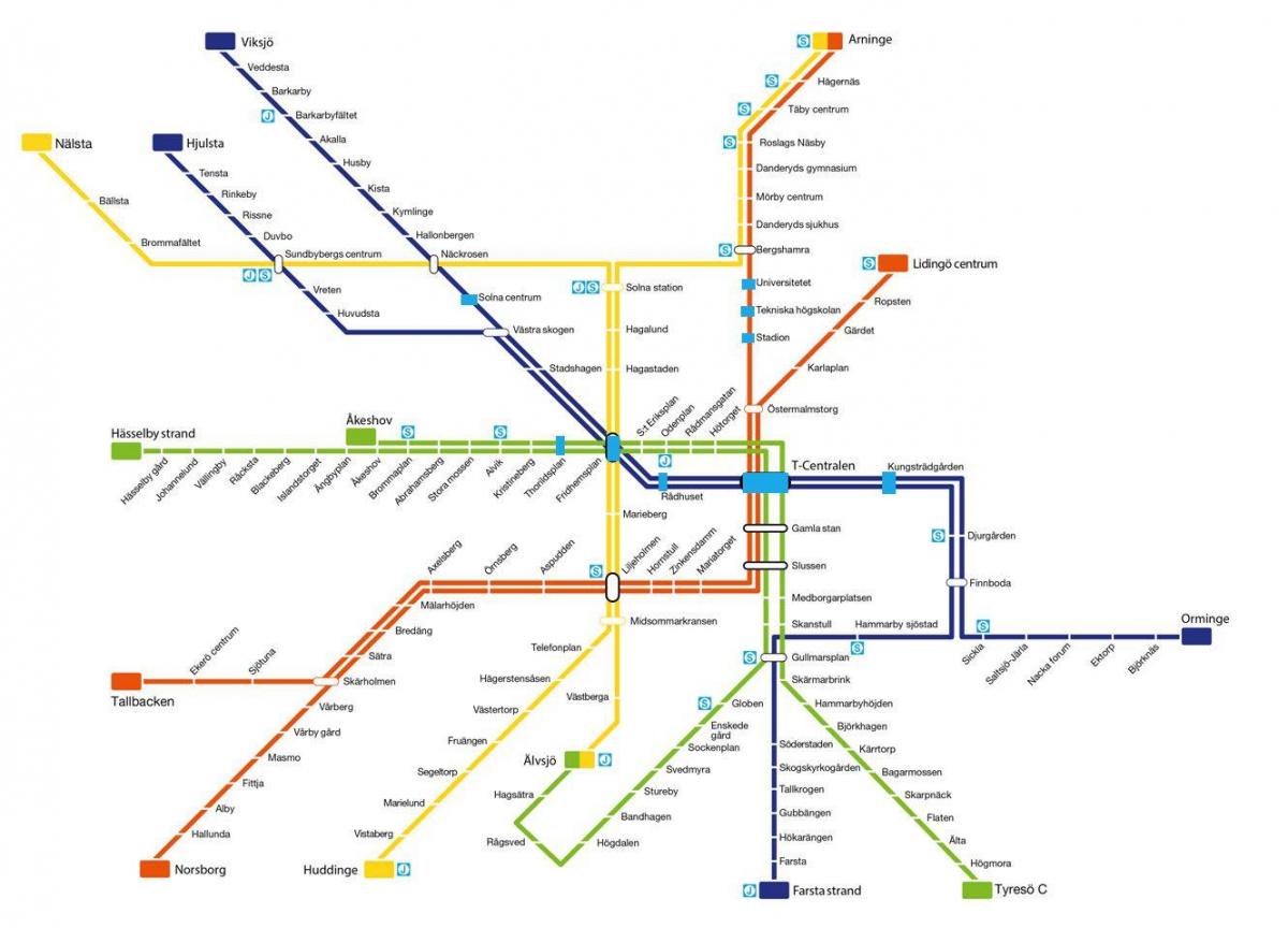 map of Stockholm metro art