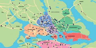 Map of city bike map Stockholm