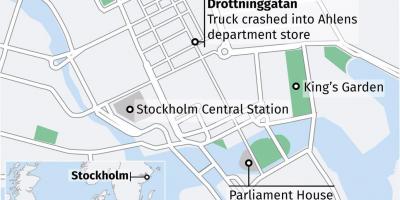 Map of drottninggatan Stockholm