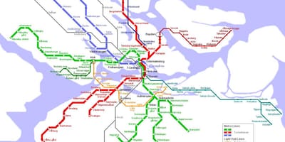 Map of pendeltåg map Stockholm