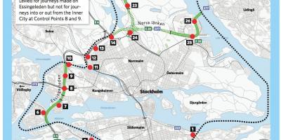 Map of Stockholm congestion charge