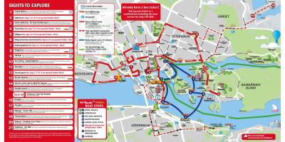 Stockholm red bus map