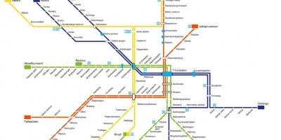 Map of Stockholm metro art