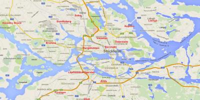 Map of Stockholm neighborhoods