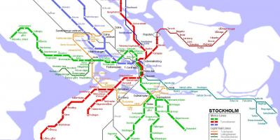 Map subway Stockholm