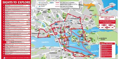 City sightseeing Stockholm map