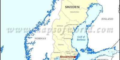 Stockholm in world map