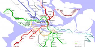 Subway map Stockholm Sweden