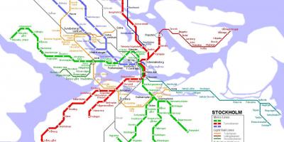 Sweden tunnelbana map